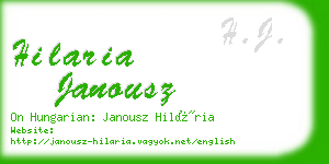 hilaria janousz business card